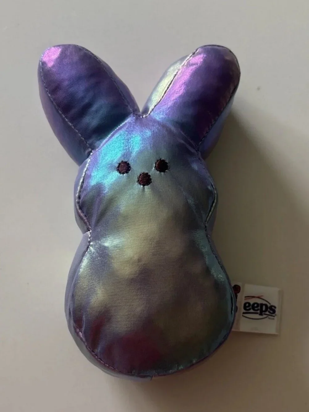 NEW Iridescent shiny PURPLE PEEPS bunny plush stuffed animal toy